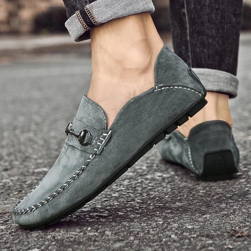 Men's Ricci Penny Suede Loafer – Cushioned Horsebit Shoes