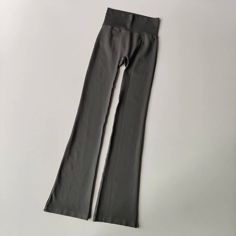 High-Waisted Micro-Flare Compression Yoga & Outdoor Fitness Pants for Women-HighTouch