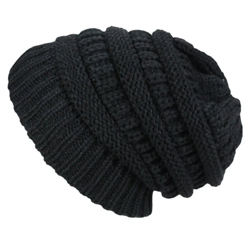 Satin-Lined Knitted Beanie