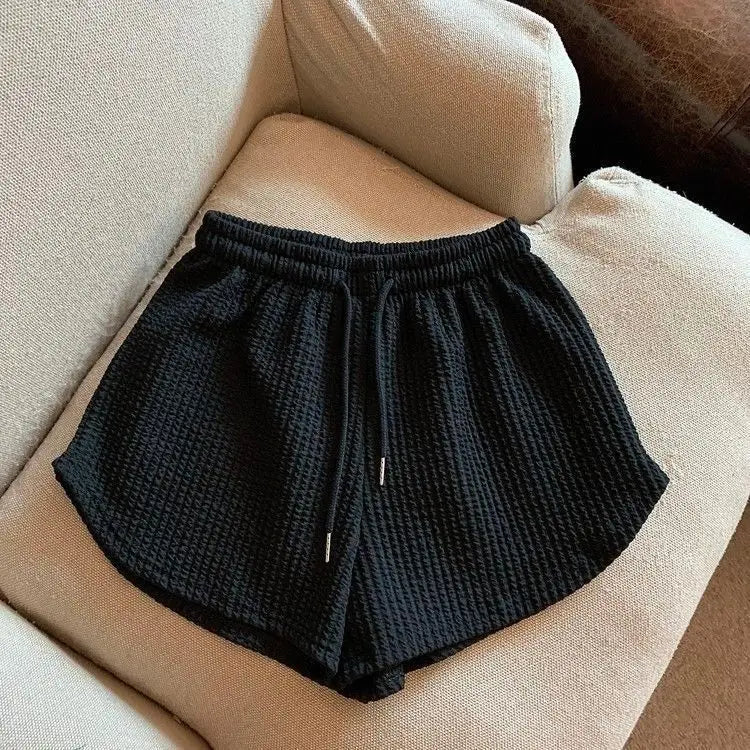 High-Waist Wide-Leg Running Shorts – Lightweight Gym Hot Pants for Women-HighTouch