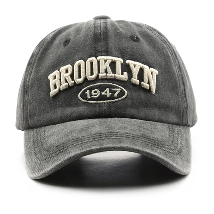 Retro Brooklyn Embroidered Baseball Cap – Adjustable