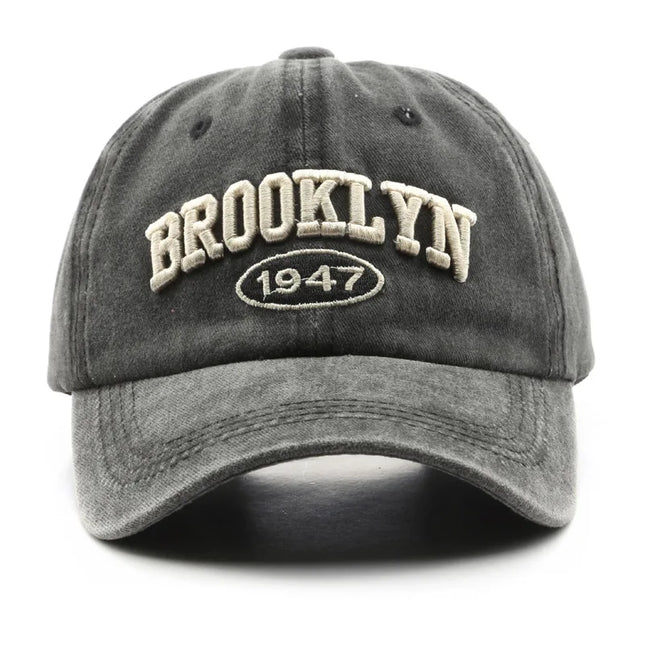 Retro Brooklyn Embroidered Baseball Cap – Adjustable