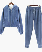 Blue suit [double-sided velvet thickening no Pilling high quality]]