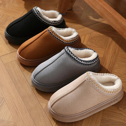 New Fluffy Slippers Women House Flats Fashion Plush Winter Designer Shoes