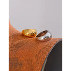 Textured Thick Stainless Steel Ring – 18K PVD Gold Plated-HighTouch