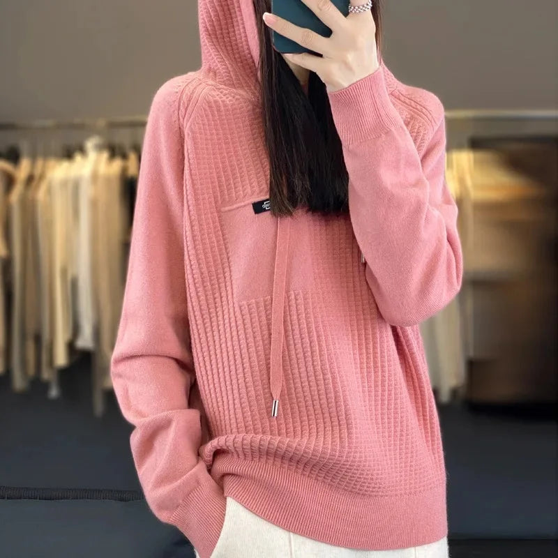 Women’s Short Knitted Hoodie