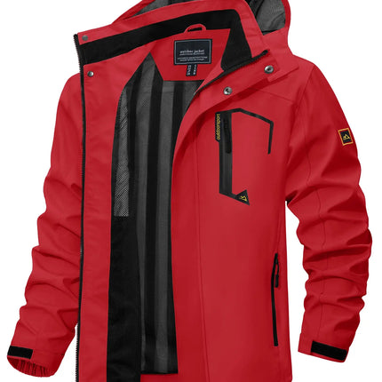 Men's Lightweight Mesh-Lined Waterproof Windbreaker Jacket