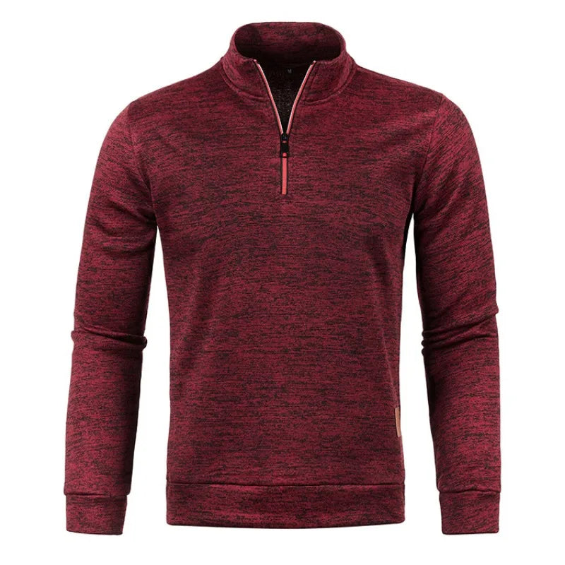 Men’s Fleece-Lined Half Zip Turtleneck Pullover Jacket
