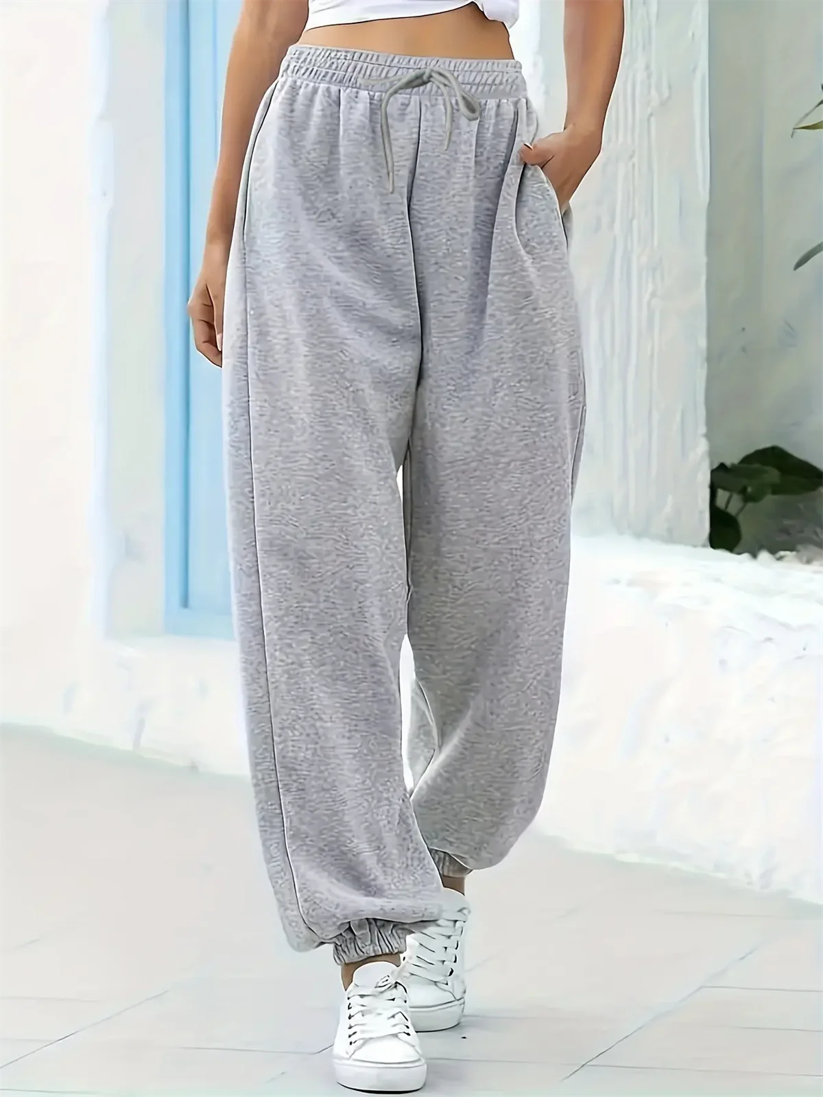 Retro High Waist Baggy Trousers