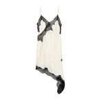 Women’s Satin Backless Mini Dress – Sexy Lace Slip Party Dress-HighTouch