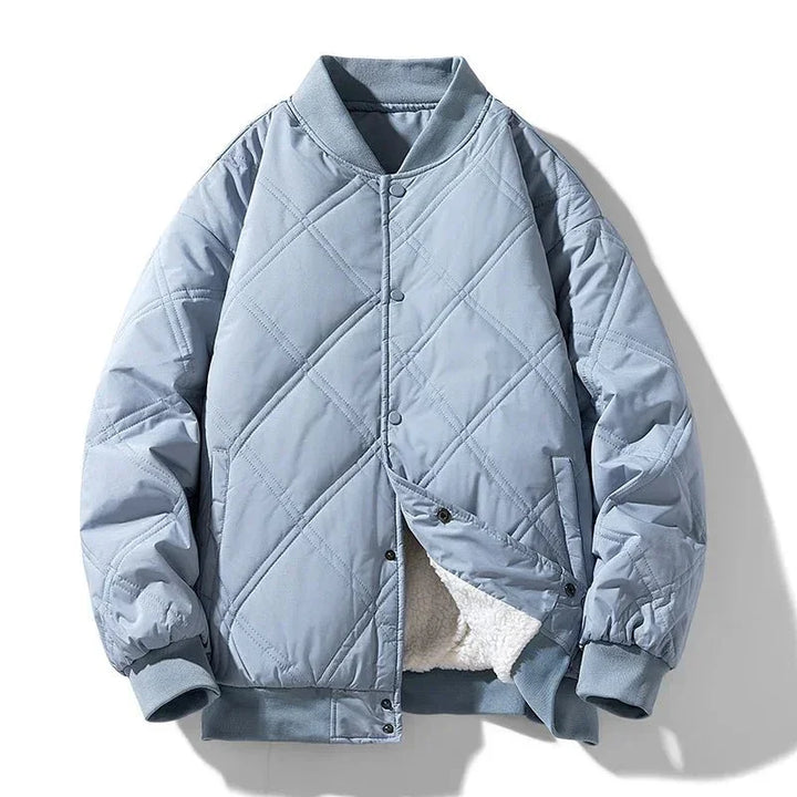 Men's Fleece-Lined Quilted Bomber Jacket