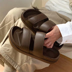 Dark brown [personalized double belt model] / 42-43 [standard code]