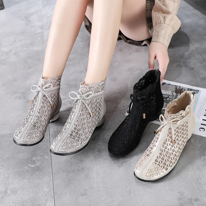 Women's Lace Ankle Boots – Cushioned Orthopedic Support