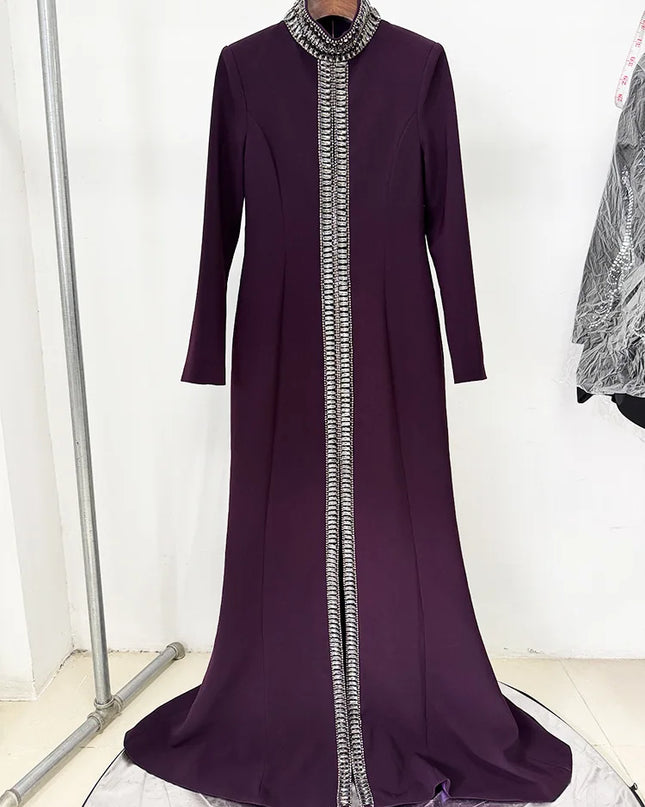 Beaded Diamond Maxi Dress