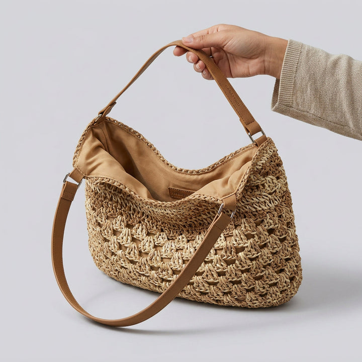 Seraphina Canvas Tote Bag - Spacious Straw Everyday Carry