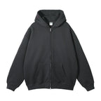 Premium Heavyweight Fleece Double‑Zip Cardigan Hoodie