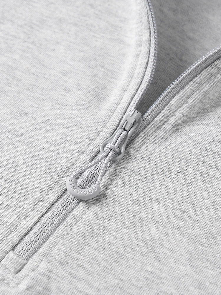 SIMWOOD | Sorona Half-Zip Long Sleeve Tee – Regular Fit T-Shirts, 230gsm