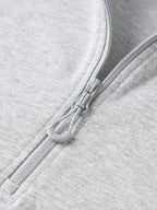 Half-Zip Long Sleeve Tee – Regular Fit T-Shirts, 230gsm-HighTouch