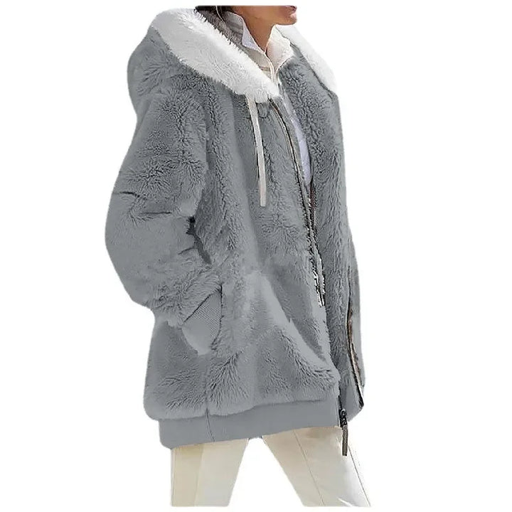 Women’s Hooded Zip-Up Fleece Jacket-HighTouch