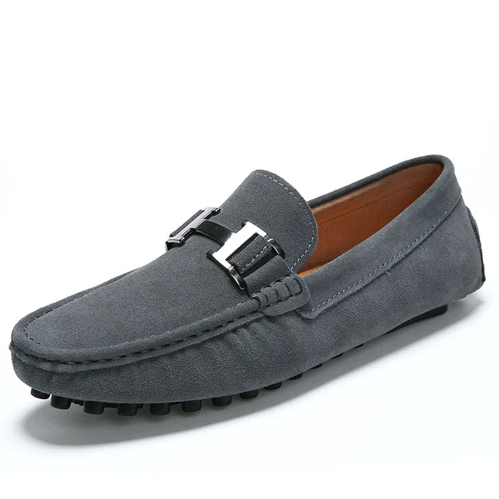 Classic Suede Leather Loafers – Men’s Breathable Soft Slip-On Shoes-HighTouch
