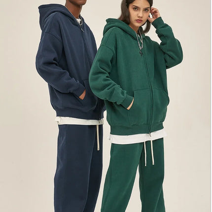 Women’s Luxe 2‑Piece Loose Fleece Hoodie & Jogger Set UK