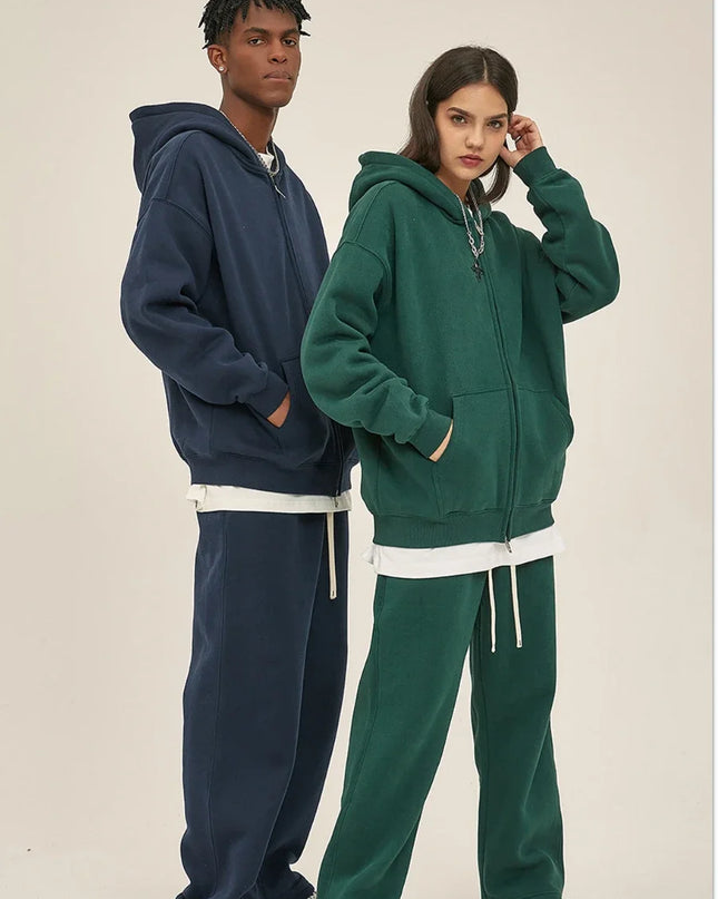 Women’s Luxe 2‑Piece Loose Fleece Hoodie & Jogger Set UK