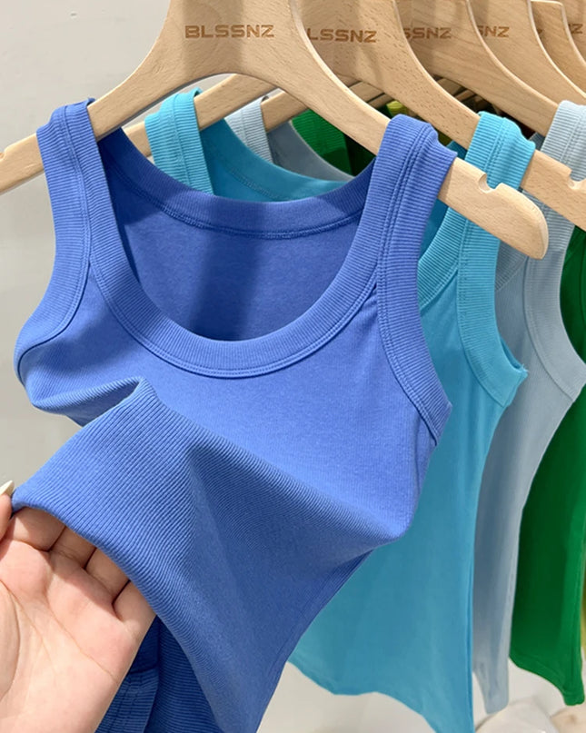 Ribbed Tank Top for Women – Stretch Fit Summer Camisole