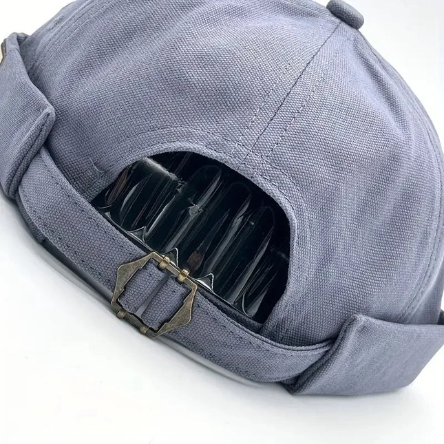 Vintage Washed Cotton Dome / Melon Brimless Cap – Unisex Adjustable
