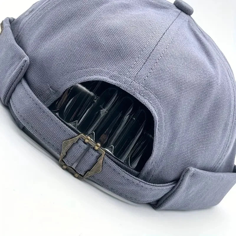 Vintage Washed Cotton Dome / Melon Brimless Cap – Unisex Adjustable-HighTouch