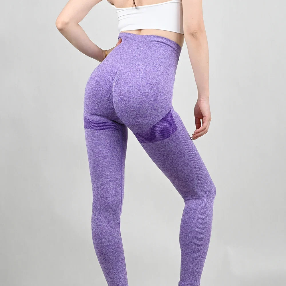 Women’s High-Waist Seamless Yoga Leggings – Stretchy Athletic Training Tights