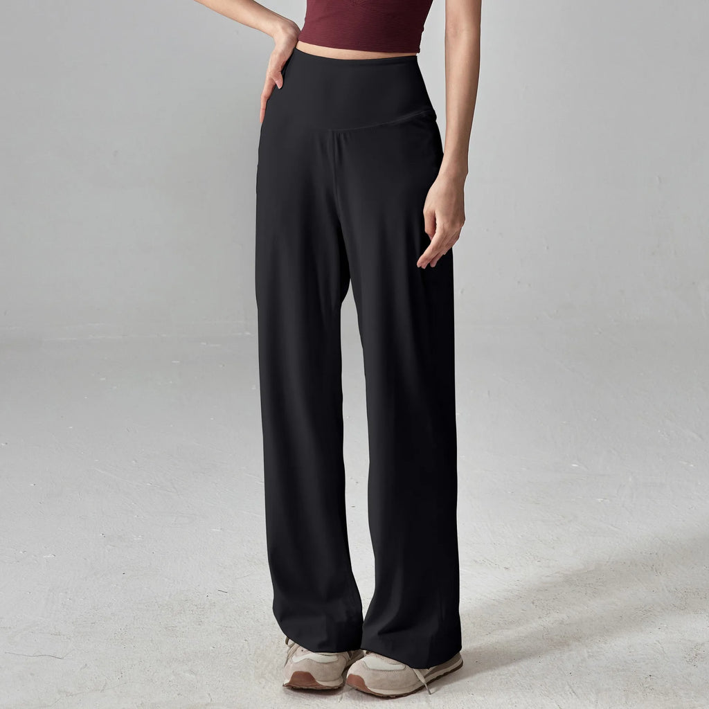 High-Waisted Stretch Lounge Sweatpants with Pockets-HighTouch