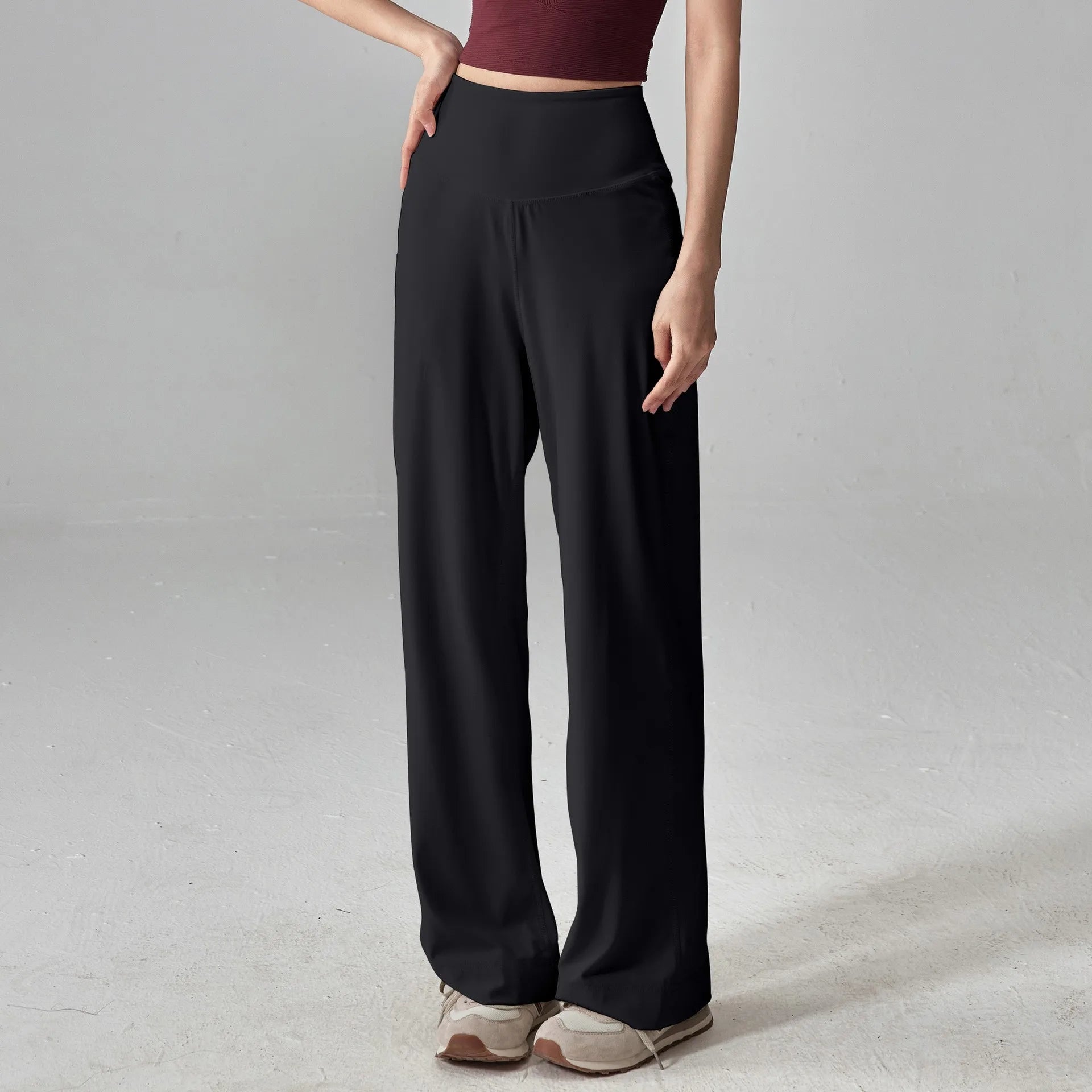 High-Waisted Stretch Lounge Sweatpants with Pockets