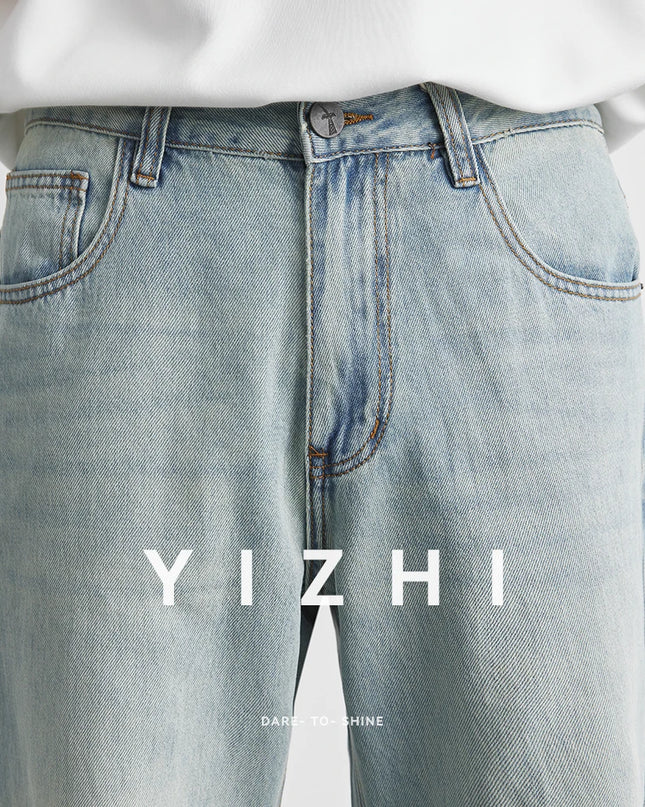 Loose Retro Lyocell Straight-Leg Jeans