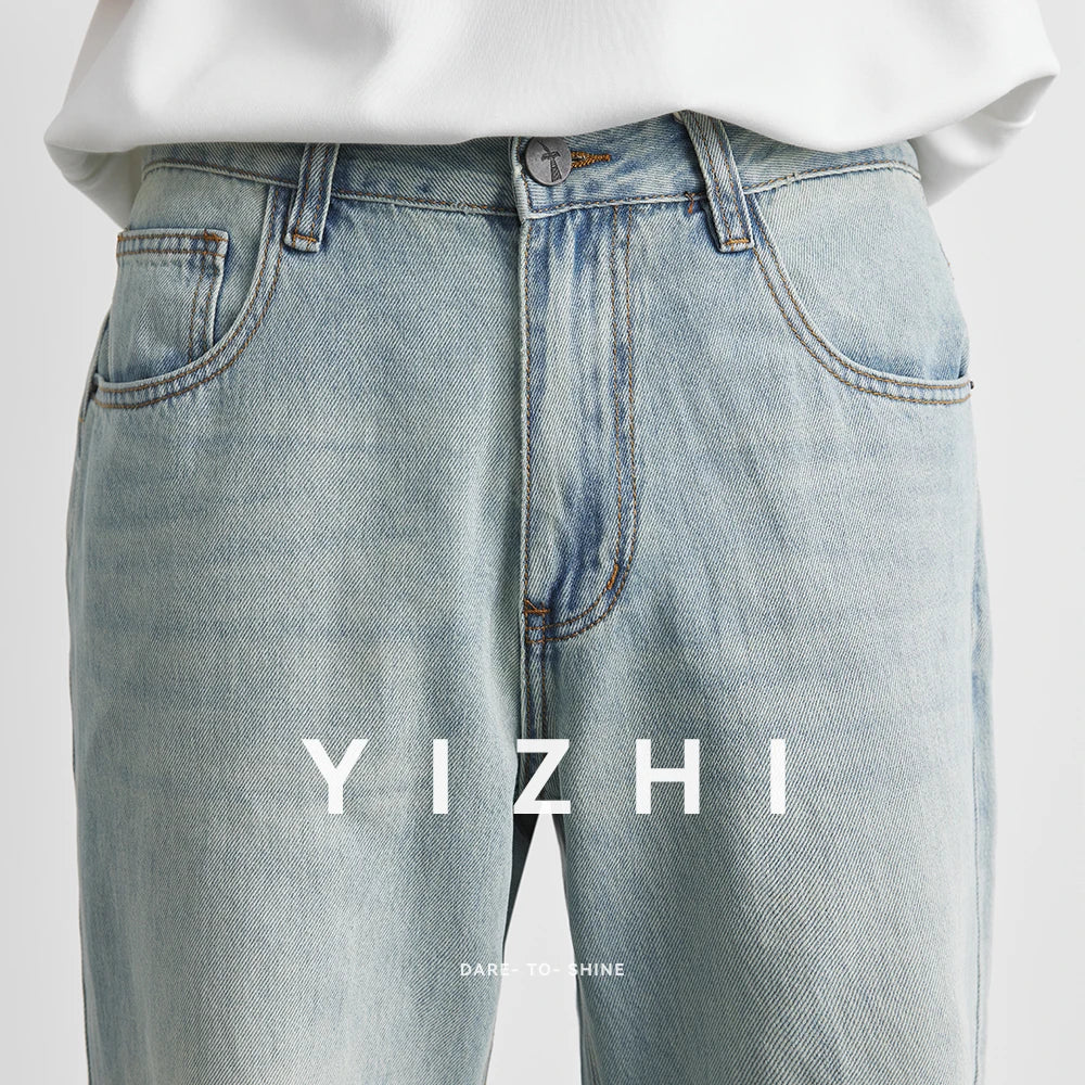 Loose Retro Lyocell Straight-Leg Jeans