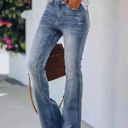 High-Waist Slimming Horn Jeans Women