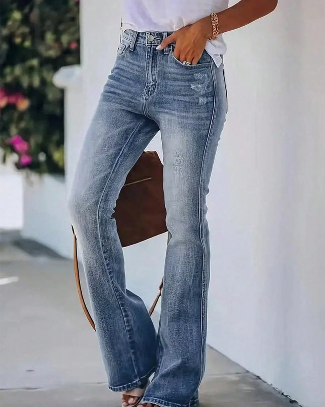 High-Waist Slimming Horn Jeans Women