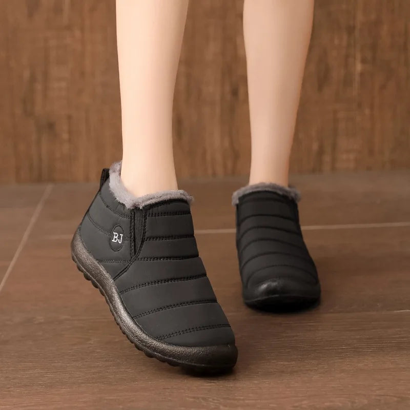 Waterproof Warm Snow Hiking Shoes Women – Non-Slip Low-Top Winter Trail