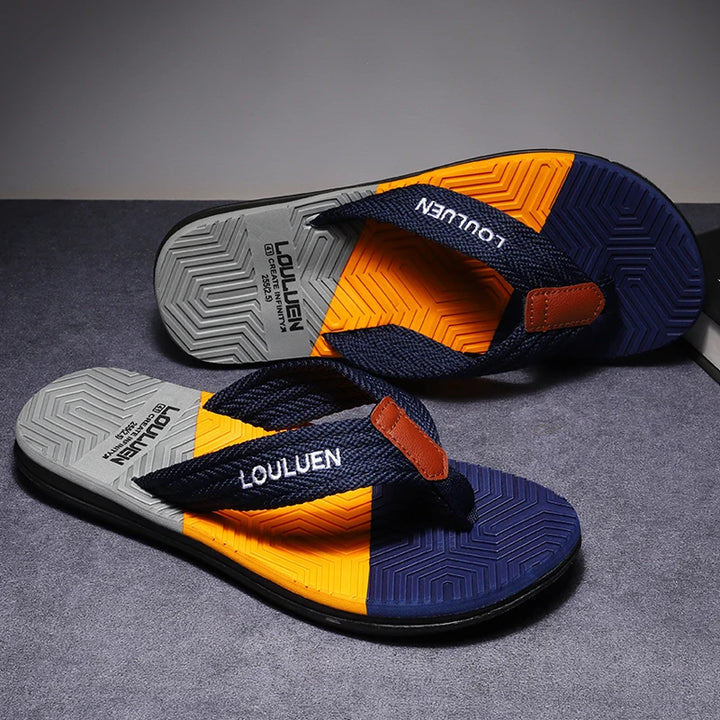 Men’s Breathable Summer Flip-Flops – Lightweight Beach-Ready Thong Slippers-HighTouch