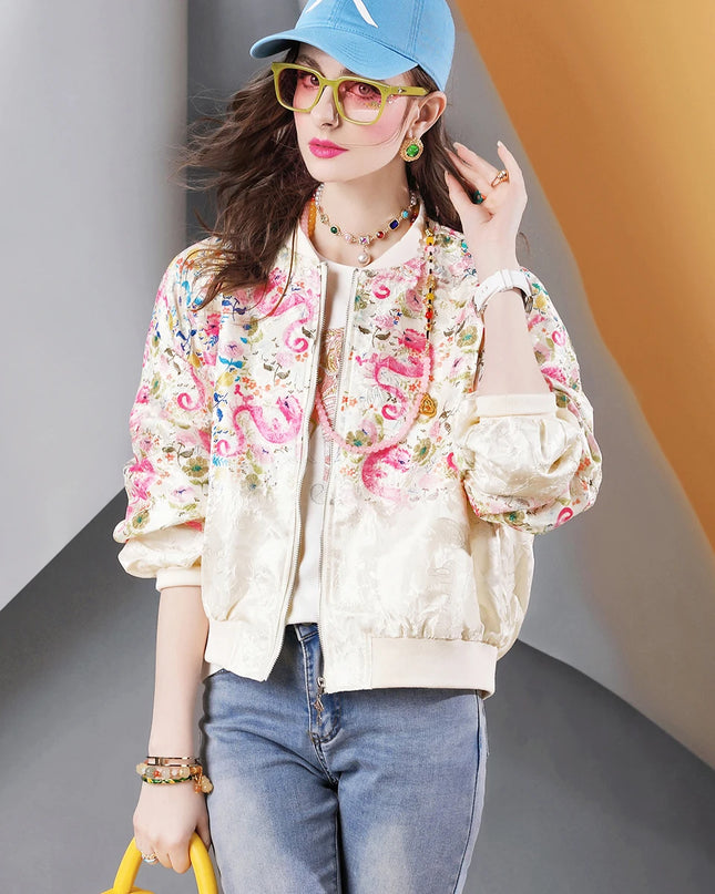Women’s Chinese-Style Embroidered Spring Jacket