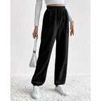Mia Muse High-Waist Ankle Sporty Pants – All‑Season Solid Casual Trousers-HighTouch