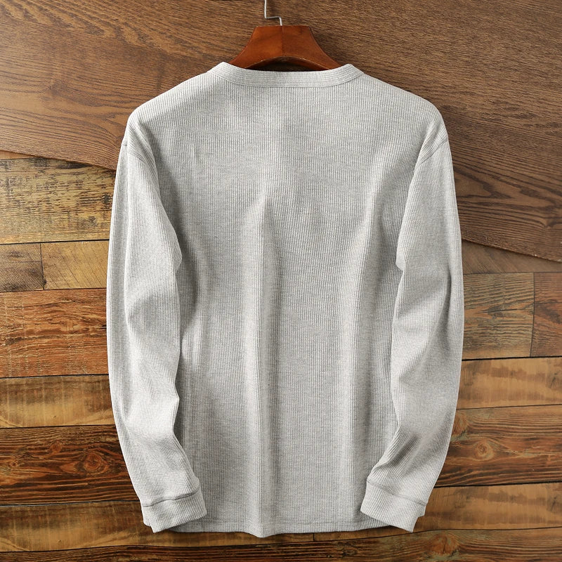 Men's Waffle Henley Shirt – Soft Everyday Style