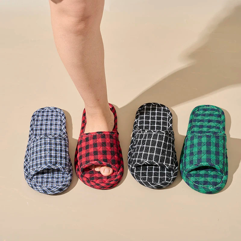 Soft Fabric Non-Slip House Slippers Women