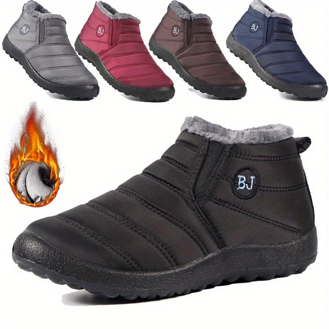 Waterproof Warm Snow Hiking Shoes Women – Non-Slip Low-Top Winter Trail