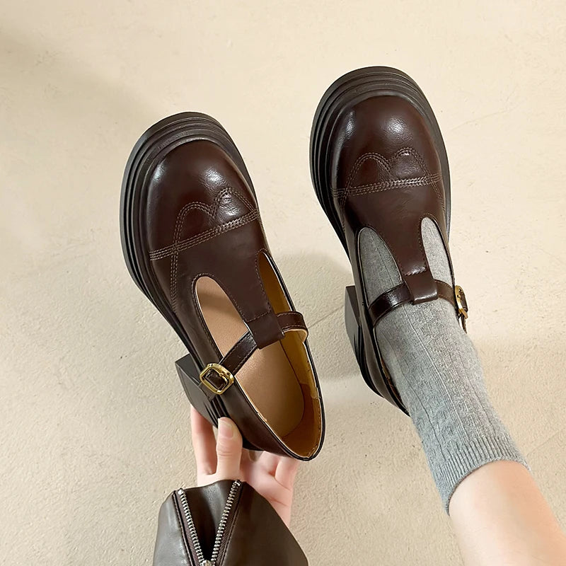Retro T-Strap Mary Jane Women’s Heels-HighTouch
