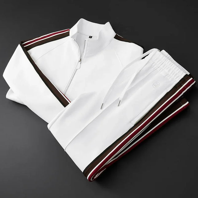 Men’s Luxury Stand Collar Tracksuit Set