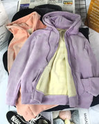 Purple one-piece coat [double-sided velvet no Pilling high quality]]