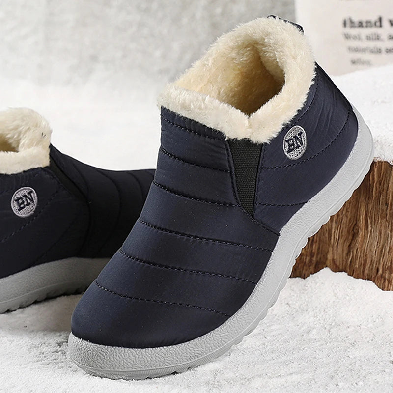 Waterproof Low‑Top Hiking Shoes for Women – Non‑Slip Warm Snow Boots