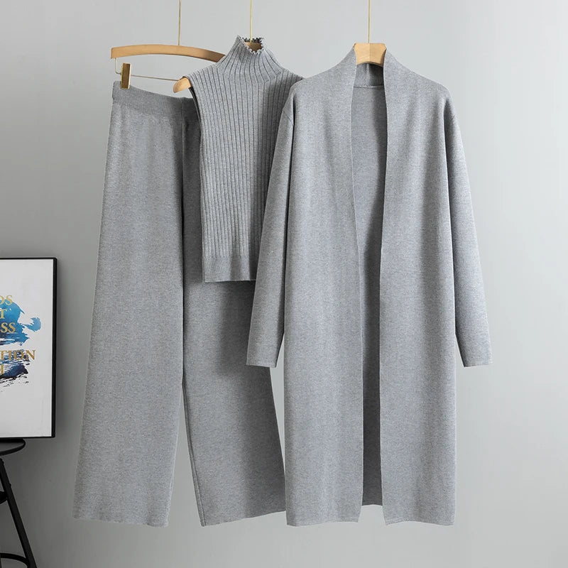 Women’s Knitted 3‑Piece Set-HighTouch