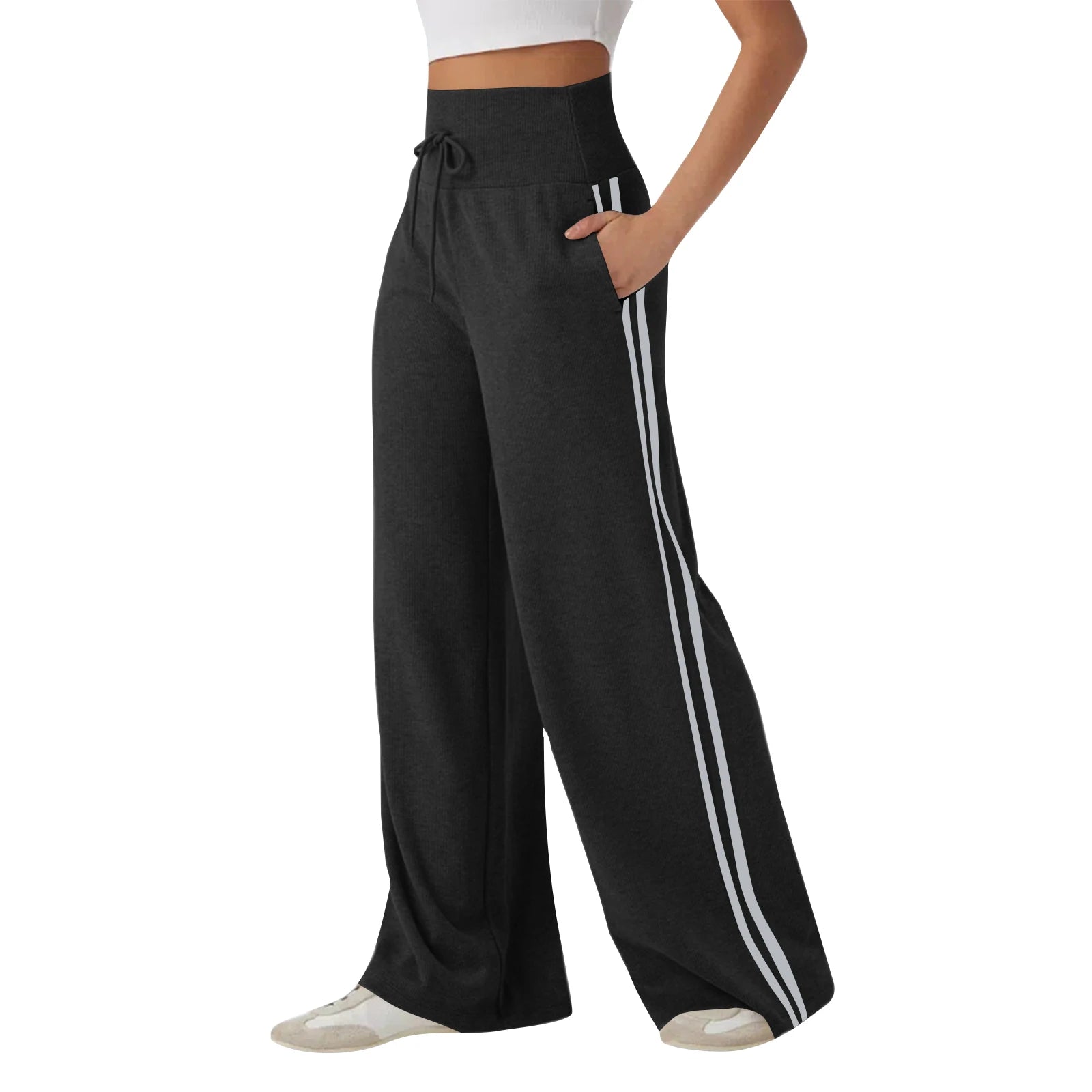 Women’s High-Waisted Wide-Leg Sports Pants