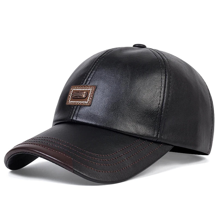 Cowhide Leather Dad Hat-HighTouch